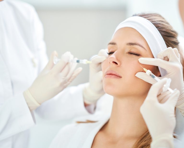 Woman getting a Facial Treatment